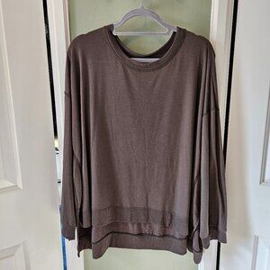 Found Los Angeles Slouchy Shirt Sweatshirt Green XL Relaxed Casual Made in USA